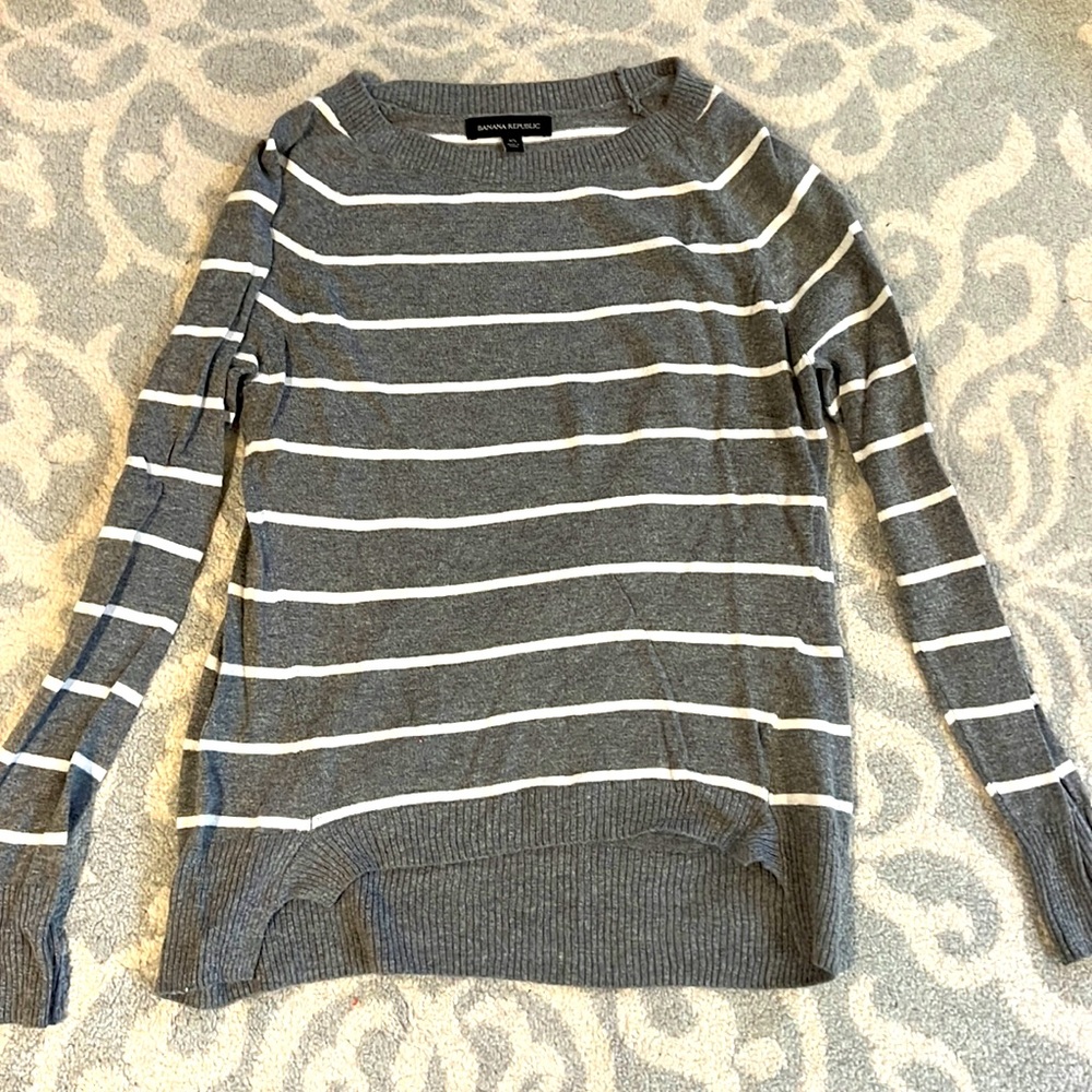 Banana republic striped sweater XS